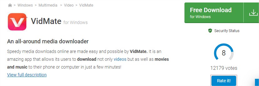 vidmate app download install new version for windows 10